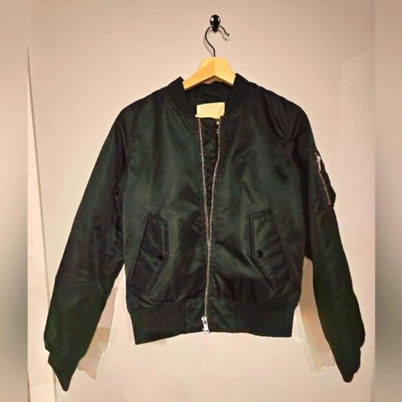 Wilfred Free Avion Black Bomber Jacket - Size S - Picture 1 of 7
